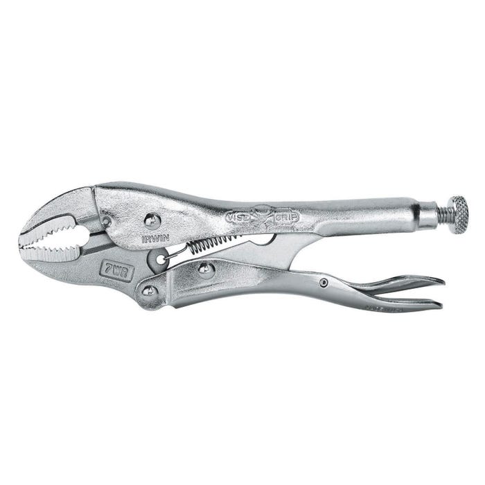 Vise Grip Curved Jaw Locking Plier with Wire Cutter, 1-1/2 in Jaw Opening, 7 in L, High Grade Alloy Steel