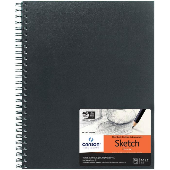 Canson Field Sketchbook, 11 x 14 Inches, 65 lb, 80 Sheets