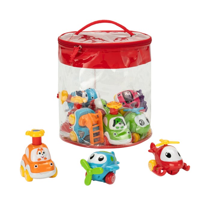 Childcraft Pull-Back Vehicles, Set of 12