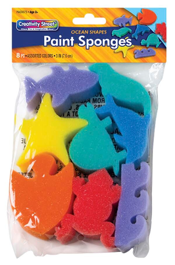 Image for Creativity Street Ocean Paint Sponge, 3 in, Pack of 8 from School Specialty