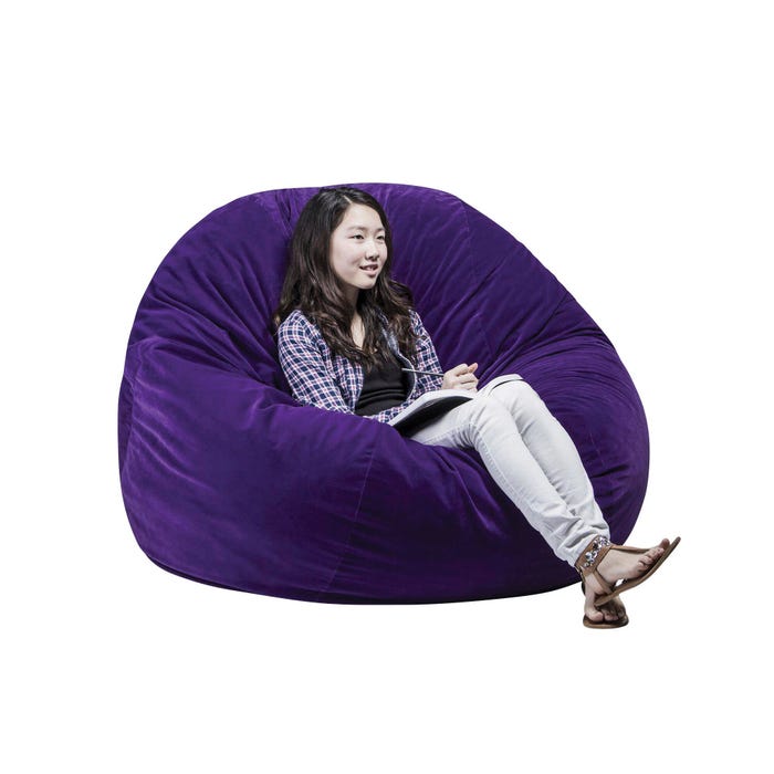 Abilitations Wipeable FluffChair, Large, 60 x 60 x 36 Inches, Purple
