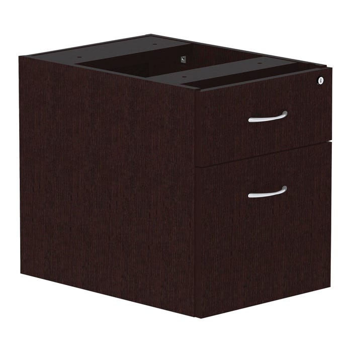 Classroom Select Laminate 2 Drawer Hanging Pedestal, Espresso, 15-1/2 x 21-7/8 x 18-7/8 Inches