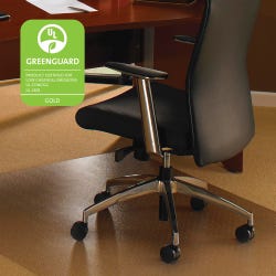 Floortex XXL Rectangular Polycarbonate Chair Mat, 60 x 60 Inches, Clear