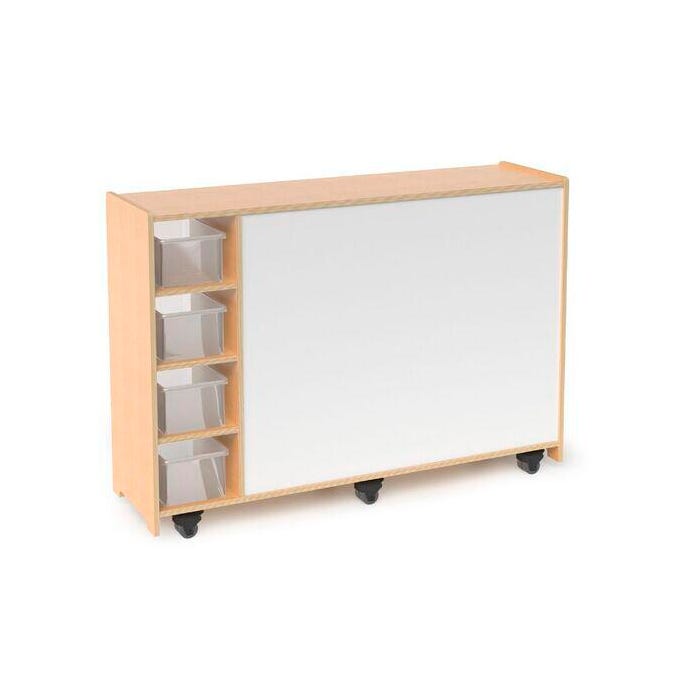 Whitney Brothers Magnetic Write And Wipe Mobile Cabinet, 50 x 14 x 35 Inches