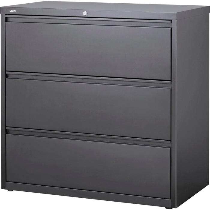 Lorell Hanging File-Drawer Charcoal Lateral Files, 3-Drawer, 42 x 18-3/4 x 40-1/8 Inches