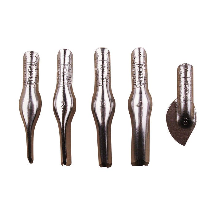 Speedball Linoleum Push Type Cutter Assortment, Set of