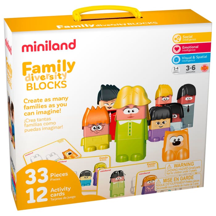 Miniland Family Diversity Blocks, Grade PreK to 2