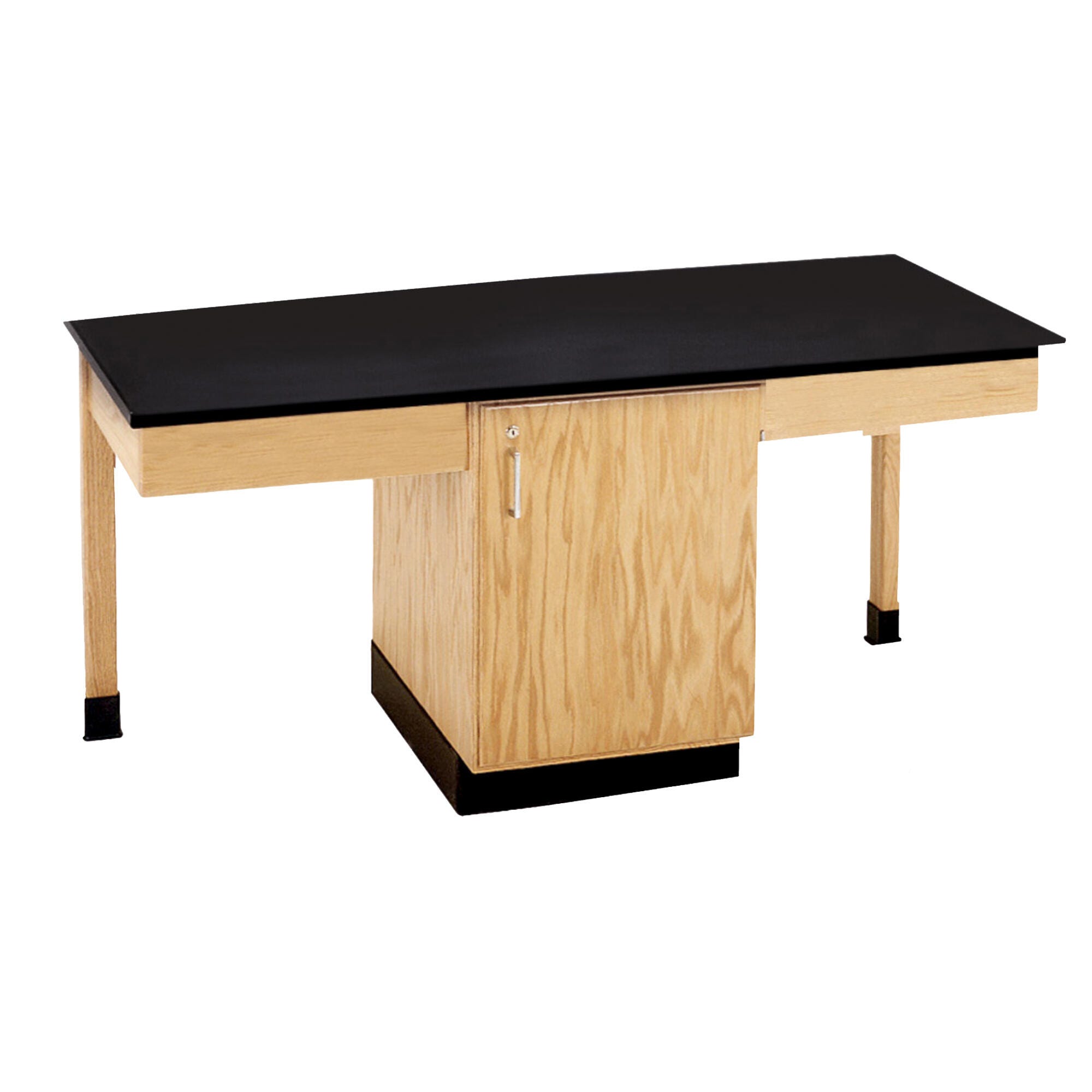 Image for Diversified Spaces Kinetic Four-Student Workstation with Storage Cabinet, 66 x 42 x 30-1/4 Inches, ChemGuard Top from School Specialty