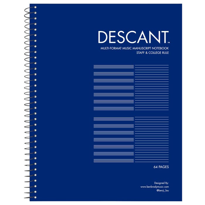 Roaring Spring Descant Music Notebook, 11 x 8-1/2 Inches, Ivory, 32 Sheets