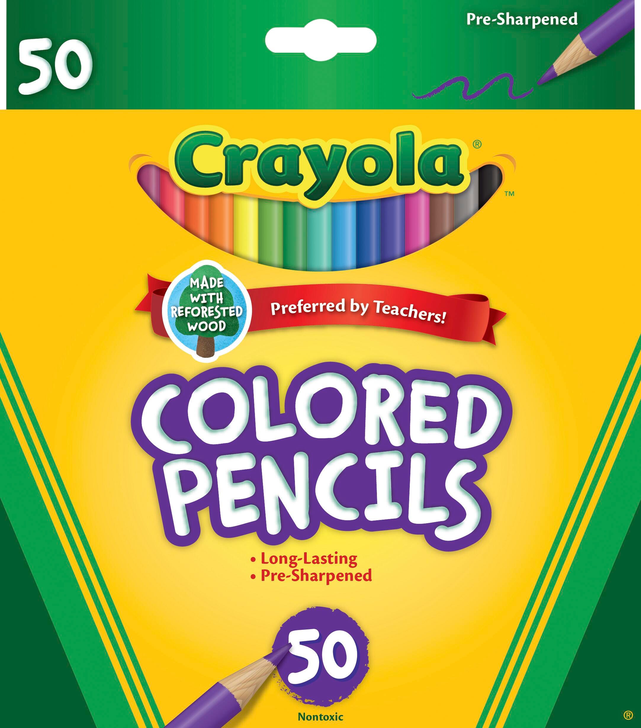 Crayola Colored Pencils, Assorted Colors, Set of 50 424986