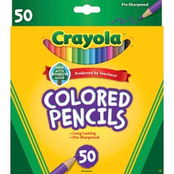 Image for Crayola Colored Pencils, Assorted Colors, Set of 50 from School Specialty