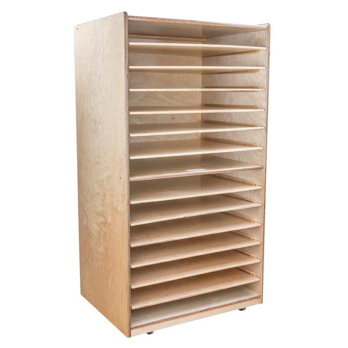 Wood Designs Puzzle and Paper Storage Center with 12 Shelves, 27 x 21 x 48 Inches
