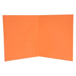 School Smart 2-Pocket Folder, Letter Size, Orange, Pack of 25 2136634