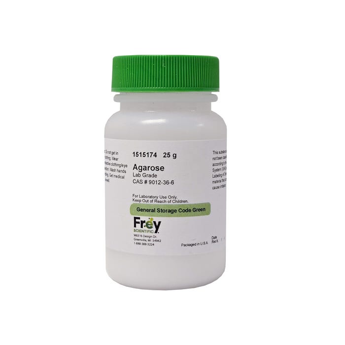 Frey Scientific Agarose, Lab Grade, 25 Grams