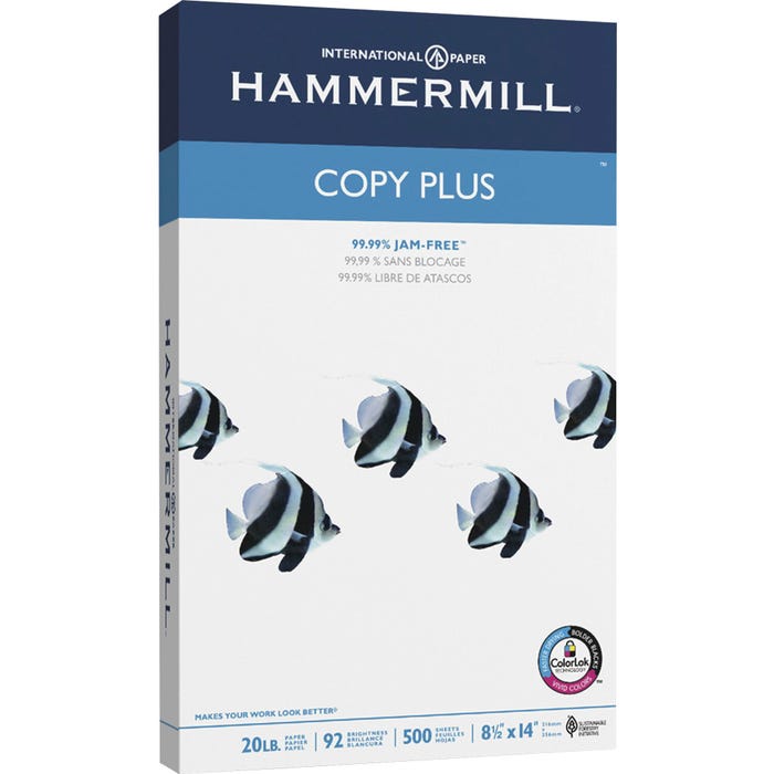 Hammermill Multipurpose Copy Paper, 8-1/2 x 14 Inches, White, 500 Sheets