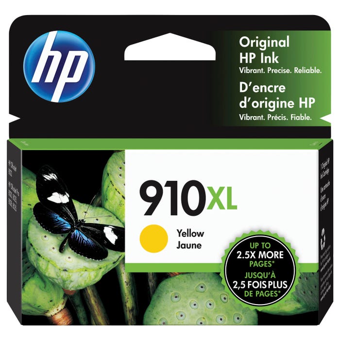 HP 910XL Ink Cartridge, 3YL64AN, Yellow