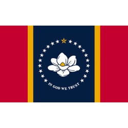 Annin Nylon Mississippi Indoor State Flag, 3 X 5 ft, Item Number 023353