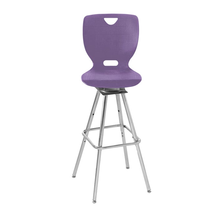 Classroom Select NeoClass Swivel Stool, 18 Inch Seat Height, Chrome Frame