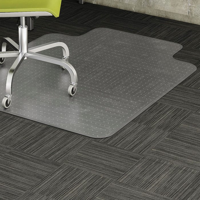 Lorell Chair Mat, 45 x 60 Inches, Wide Lip 25 x 12 Inches, 1/8 Inch Thickness, Clear