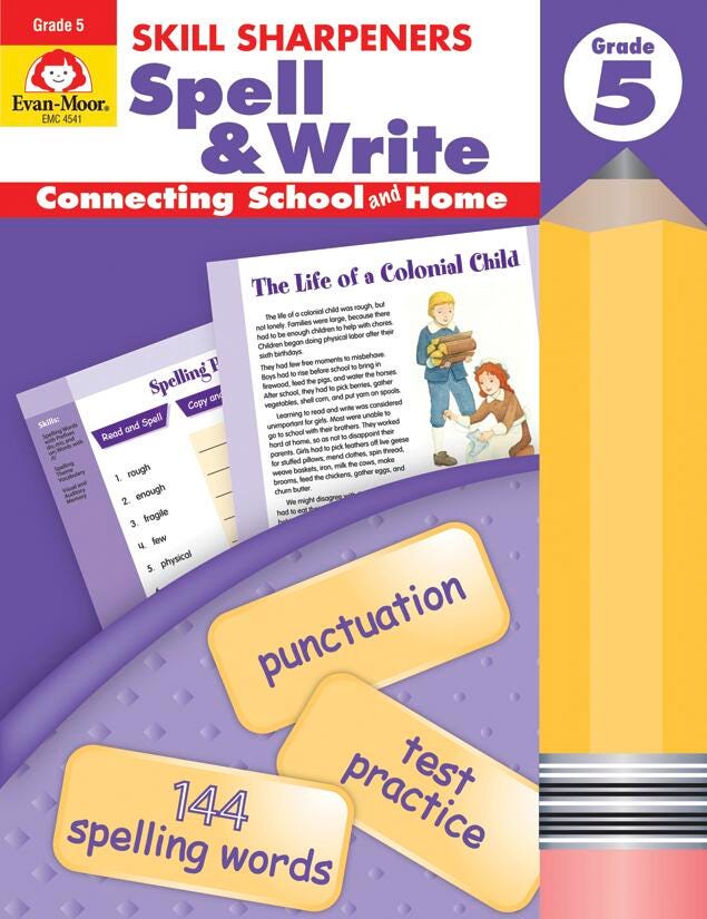 Image for Evan-Moor Spell & Write, Grade 5 from School Specialty