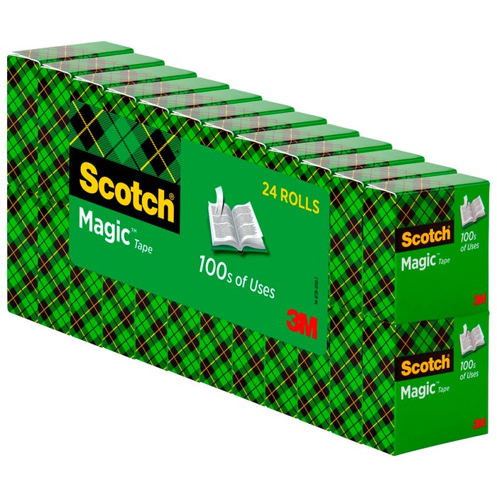 Scotch 810 Magic Tape, 0.75 x 1000 Inch, Matte Clear, Pack of 24