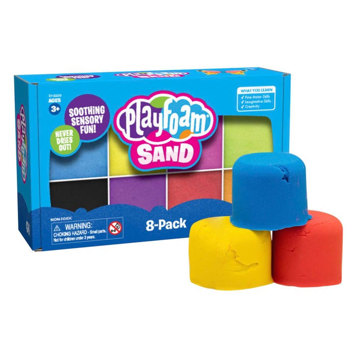 Educational Insights Playfoam Sand, Pack of 8 Colors