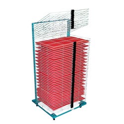 AWT Port-O-Rack Drying Rack, 25-1/4 x 24-1/2 x 53-1/2 Inches, 50 Shelf, Item Number 1489074