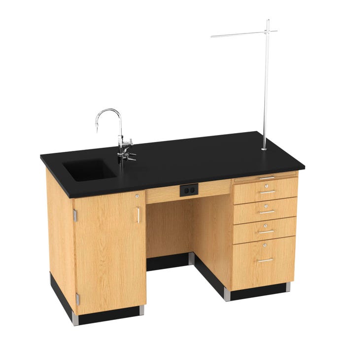 Diversified Woodcrafts Instructors Desk, 60 x 30 x 36 Inches, Epoxy Resin Top