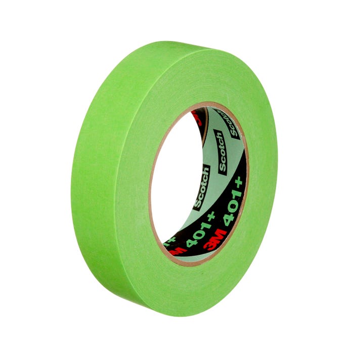 3M 401+ High Performance Masking Tape, 1 Inch x 60 Yards, Green
