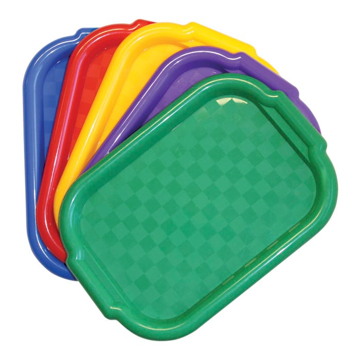 Jack Richeson Multi Color Tray Set, 15 x 10-1/2 Inches, Assorted Colors, Set of 5