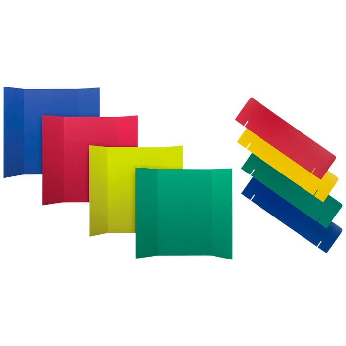Flipside Project Board with Header, 36 x 48 Inches, Assorted Colors, Pack of 24