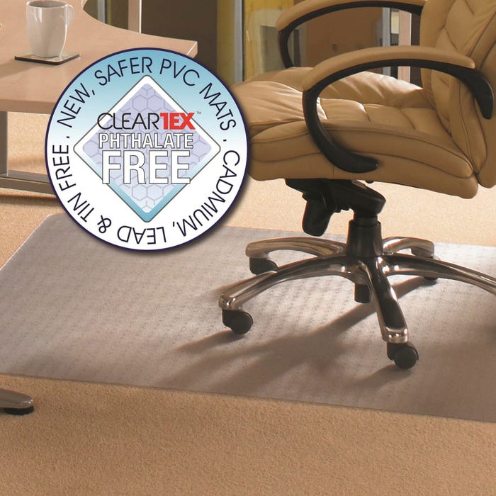 Floortex Advantagemat PVC Low Pile Chair Mat, 36 x 48 Inches, Clear