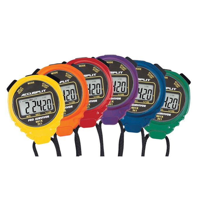 Accusplit A601XBK Pro Survivor Stop Watch Set, Assorted, Set of 7