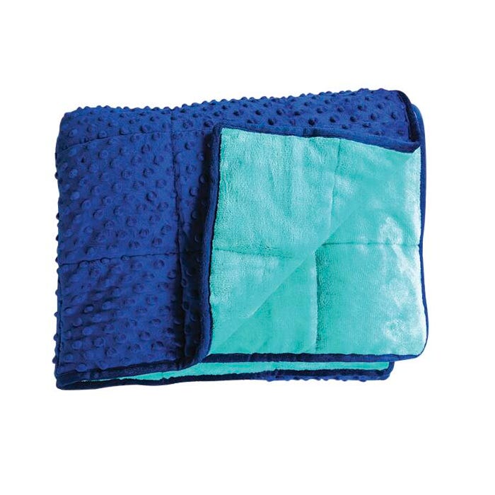 Bouncyband Soft Fleece Weighted Sensory Blanket, 56 x 36 Inches, 7 Pounds