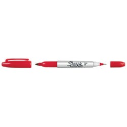 Sharpie Twin Tip Permanent Markers, Fine and Ultra Fine Point, Assorted Colors, Set of 4 038129