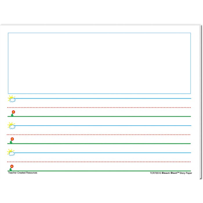 Teacher Created Resources Smart Start Story Paper, Grade K to 1, 1 Inch Rule, 11 x 8-1/2 Inches, 360 Sheets