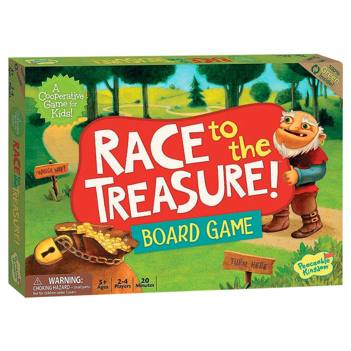 Peaceable Kingdom's Race to the Treasure Board Game