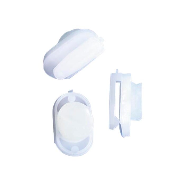 StikkiWorks Stikki Clips Paper Holders, Reusable and Removable, White, Pack of 30