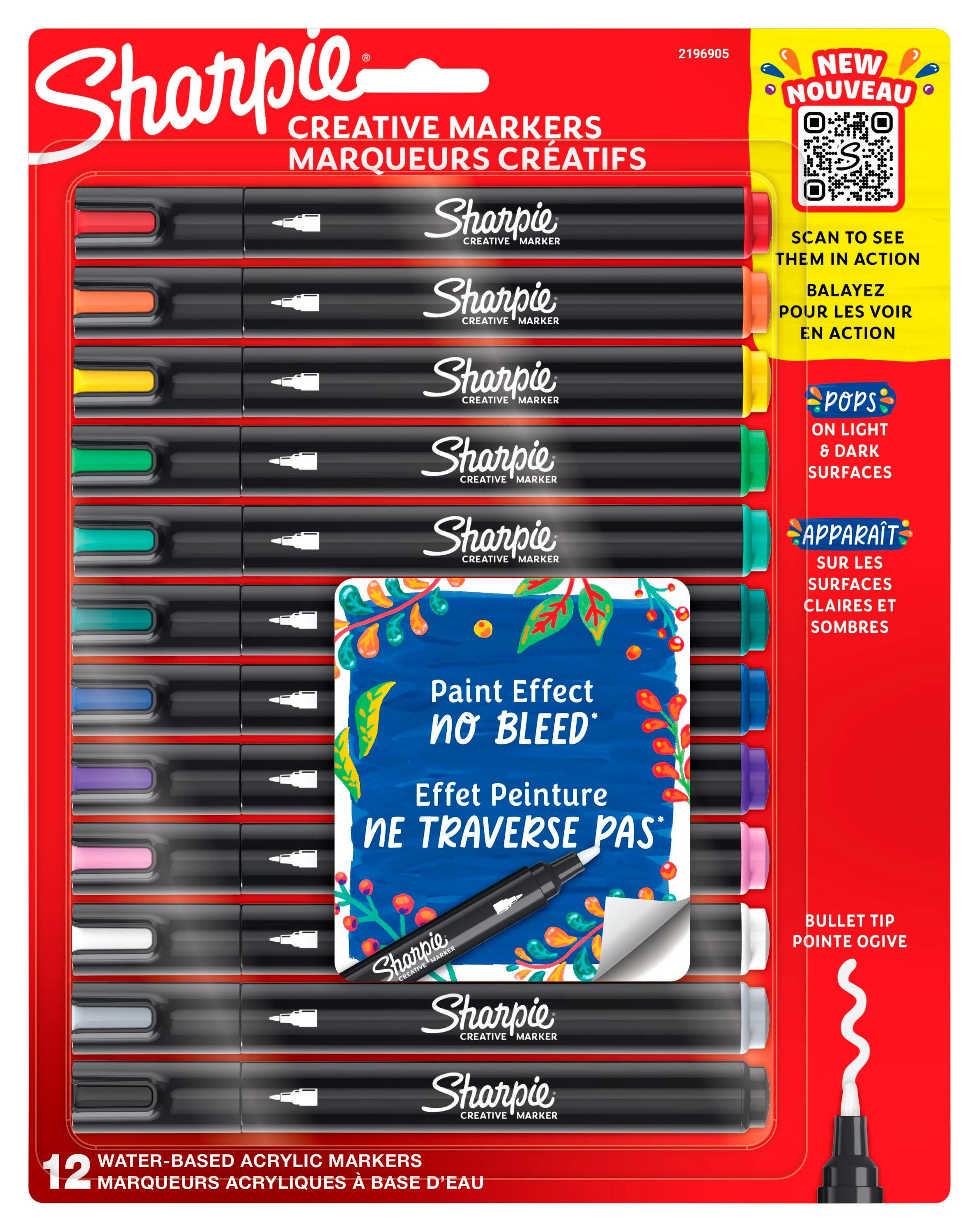Image for Sharpie Creative Markers, Bullet Tip, Assorted Colors, Set of 12 from School Specialty