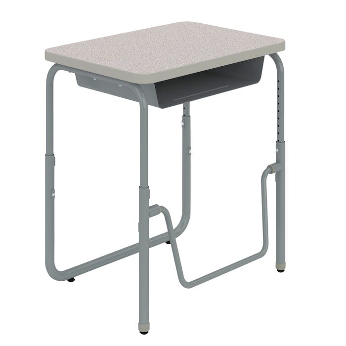 AlphaBetter Stand Up Desk, Pebble Gray Top, 27 x 20 x 22 to 30 inches