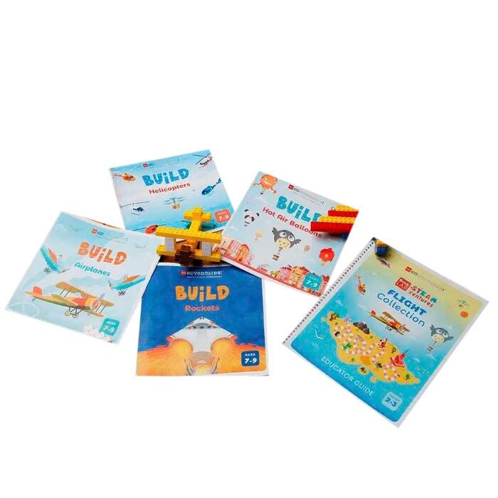 PCS Edventures BrickLAB STEAMventures 10-Student Flight Collection Bundle, Grades 2 to 3