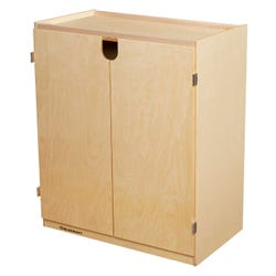 Childcraft Mobile Locking Toddler Supply Cabinet, Wooden, 30 x 17-1/8 x 36 Inches 1588062