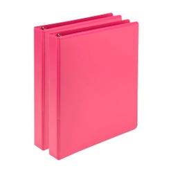 Samsill Earth Choice Fashion View Binder, Round Ring, 1-1/2 Inches, Berry, Pack of 2, Item Number 2100456