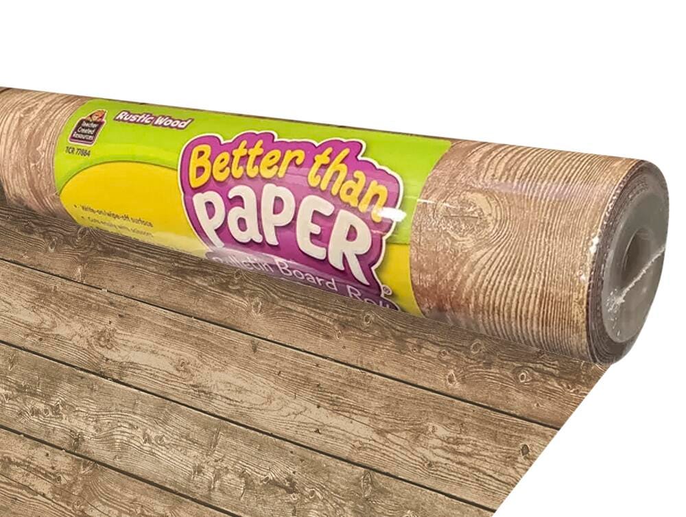 Image for Teacher Created Resources Better Than Paper Bulletin Board Roll, Rustic Wood from School Specialty