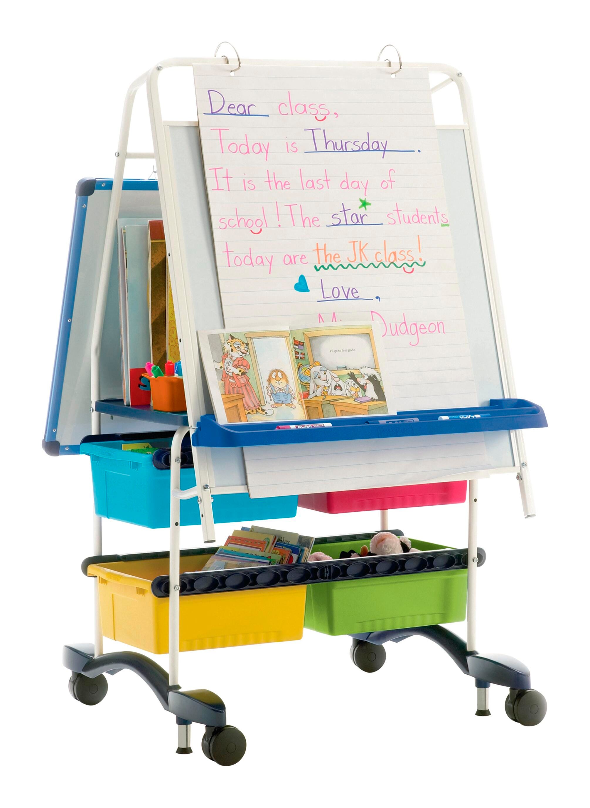 Copernicus Royal Reading Writing Center with Vibrant Tubs and Lids, 31-1/2 x 32 x 56-1/2 Inches, Item Number 2096413
