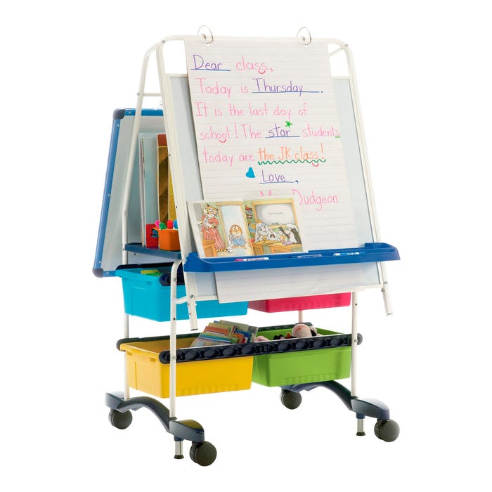 Copernicus Royal Reading Writing Center with Vibrant Tubs, 31-1/2 x 32 x 56-1/2 Inches