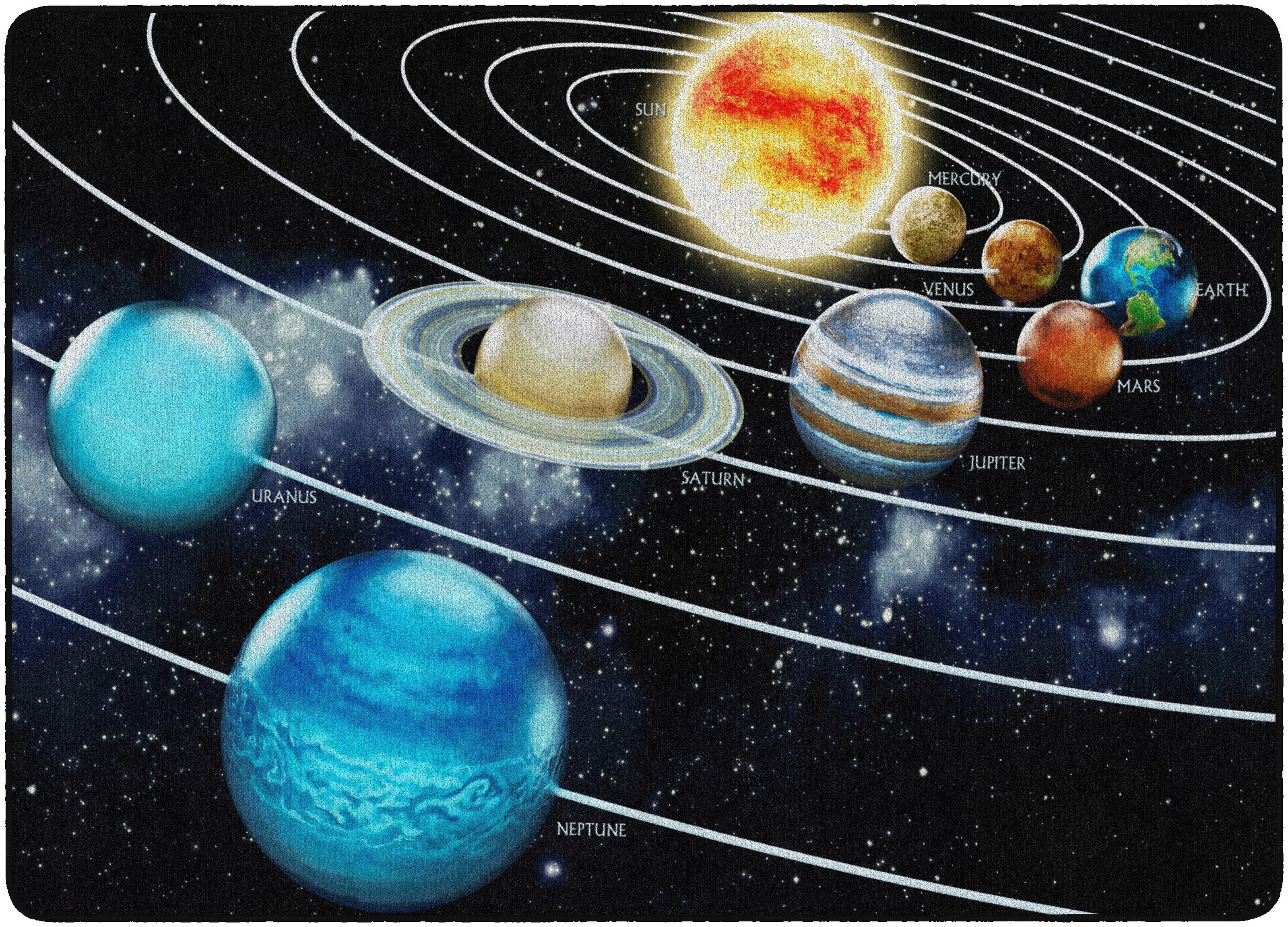 Flagship Carpets Traveling the Solar System Carpet, Rectangle 4002401