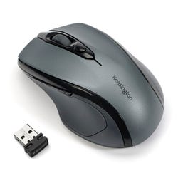 Kensington Pro Fit Optical Wireless Mouse, Mid-Size, Graphite Gray