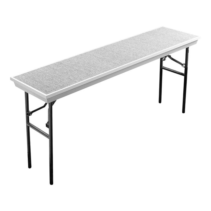 National Public Seating Transport 4th Level Add On Tapered Choral Riser, Gray Carpet, 79 x 18 x 32-1/2