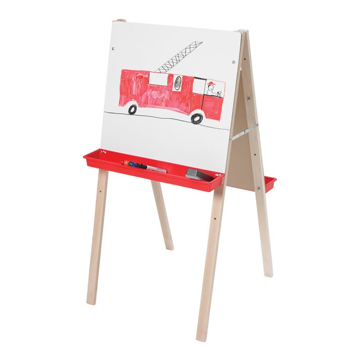Crestline Ajdustable Double Easel, 24 x 24 x 48 Inches, Green Chalk/Dry Erase